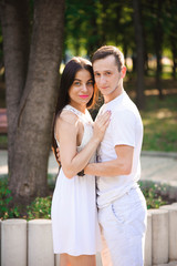 Obraz premium Love story of the beautiful young man and woman