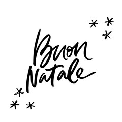 Obraz premium Buon Natale Christmas Lettering
