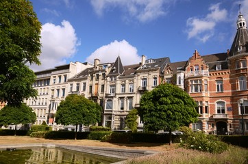 Fototapeta na wymiar Bruxelles : Rue Palmerston 