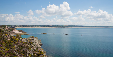 Fototapeta na wymiar Panorama Cap d'Erquy Côte d'Armor Bretagne France 