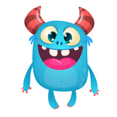Funny cartoon monster. Halloween illustration