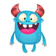 Funny cartoon monster. Halloween illustration