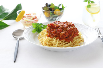 ミートソースパスタ