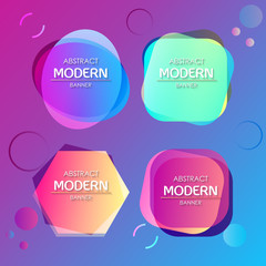 Abstract modern banner collection