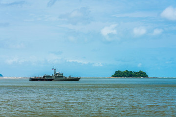 Beautiful Tropical Beach blue ocean background Summer view Sunshine at Sand and Sea Asia Beach Thailand Destinations 