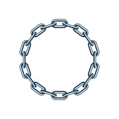 Vector round chain.