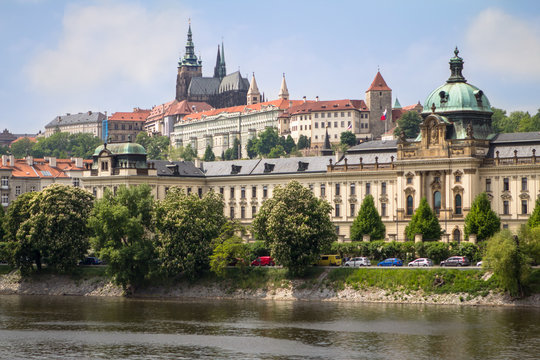 Prague Castle across the river Vltava
