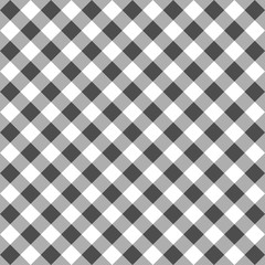 Black gingham seamless pattern.