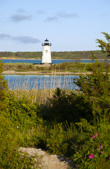 Edgartown Lighthouse on a Summer Day on Martha's Vineyard Island
