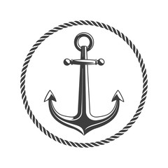 Anchor with circular rope.