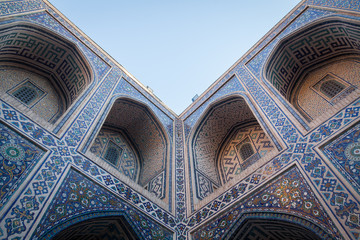 Madrasa facade in Uzbekistan