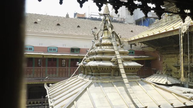 Golden temple in Patan, Buddhist monastery of Durbar Square, Kathmandu of Nepal.
