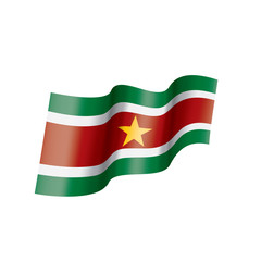 Obraz premium Suriname flag, vector illustration on a white background