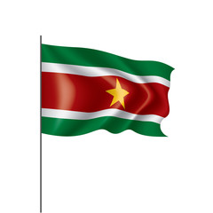 Suriname flag, vector illustration on a white background