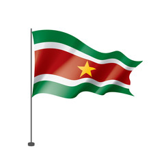 Suriname flag, vector illustration on a white background