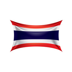 Thailand flag, vector illustration on a white background
