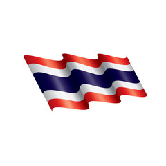 Thailand flag, vector illustration on a white background