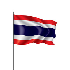 Fototapeta na wymiar Thailand flag, vector illustration on a white background