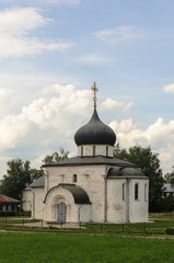 Fototapeta na wymiar Ancient orthodox church of white stone