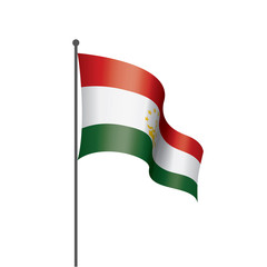 Tajikistan flag, vector illustration on a white background