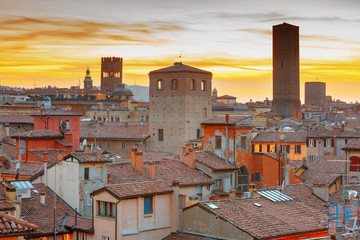 Bologna. Aerial view of the city. © pillerss