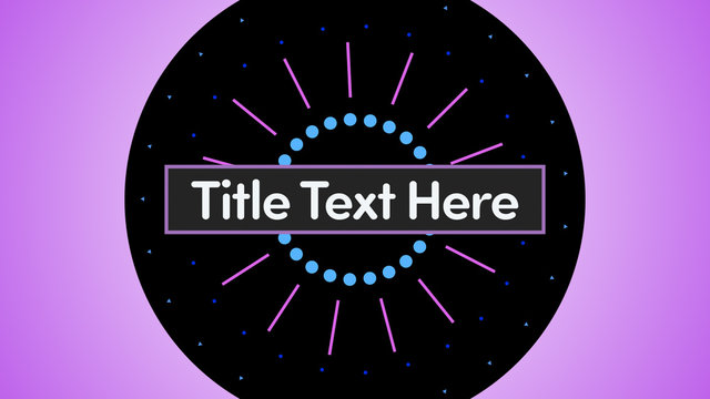 Circular Burst Title Reveal