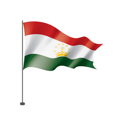 Tajikistan flag, vector illustration on a white background