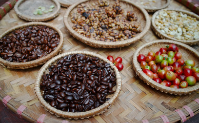 Kopi luwak or civet coffee, Coffee beans excreted by the civet.