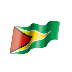 Guyana flag, vector illustration on a white background