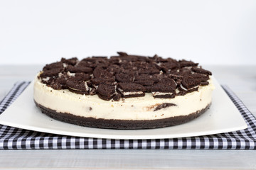 homemade no-bake cookies and cream cheesecake