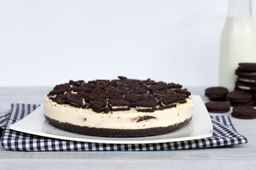 homemade no-bake cookies and cream cheesecake