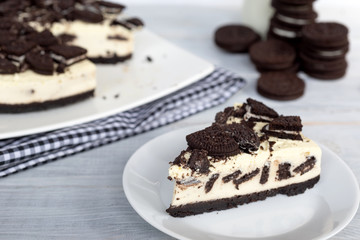 homemade no-bake cookies and cream cheesecake