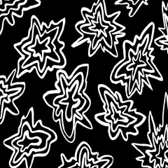 Fototapeta premium White and black grunge pattern. Background. Brush. Vector.