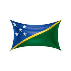 Solomon Islands flag, vector illustration on a white background