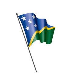 Solomon Islands flag, vector illustration on a white background