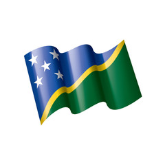 Solomon Islands flag, vector illustration on a white background