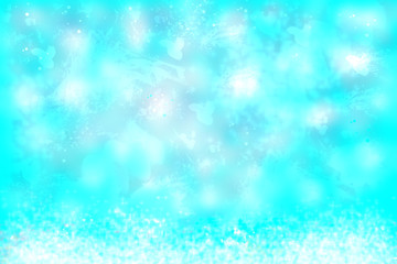 Turquoise blue abstract shiny blurred background texture.