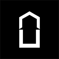 NU, UN, AU, UA, initials company logo