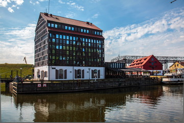 Buildings at the quay,Klaipeda