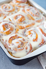 cinnamon rolls closeup