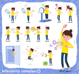 Fototapeta premium flat type Bun hair mom_complex