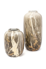 texture detail of modern vases in white background
