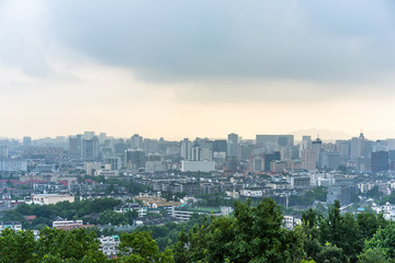 Obraz premium panoramic city skyline in shanghai china