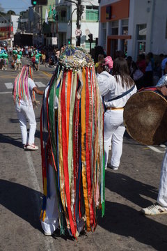 participante de grupo de dan&ccedil;a de congado festa tradicional brasileira brasil minas gerais  2018 