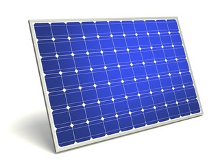 solar panel concept 3d illustration