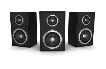 speaker concept 3d illustration