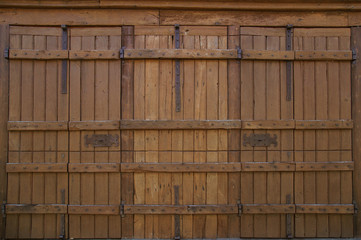 Vintage wooden window shutters texture