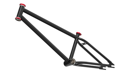 3d render of BMX frame isolated on white background

