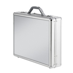 Metal Briefcase Isolated on a White Background