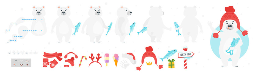 polar bear character for animation